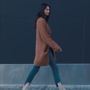 Cozy Teddy Bear Coat -Mauve/Pink